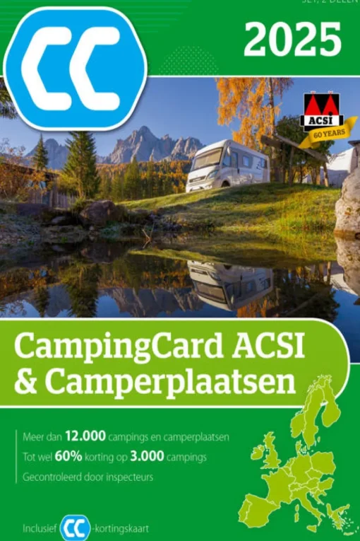 Acsi Boek Campingcard & Camperplaatsen 2025 Gps 20 Landen