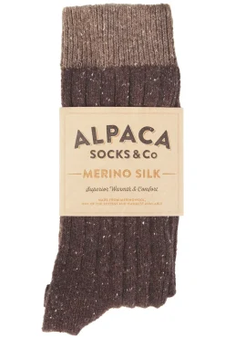 Alpaca socks Wandelsokken Merino Silk Rib Crew