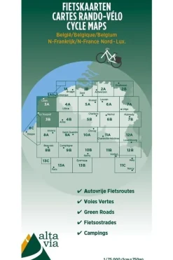 ALTA VIA Nord-Pas-de-Calais / Frans-Vlaanderen / Lille fietskaart