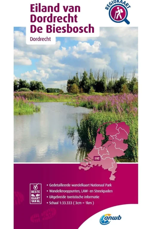ANWB Eiland van Dordrecht, Biesbosch wandelregiokaart