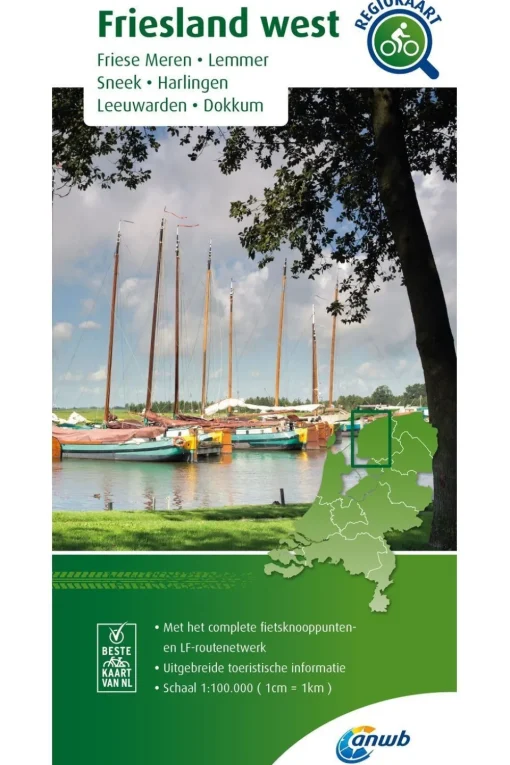 ANWB Friesland West Knooppuntenkaart 2 NL
