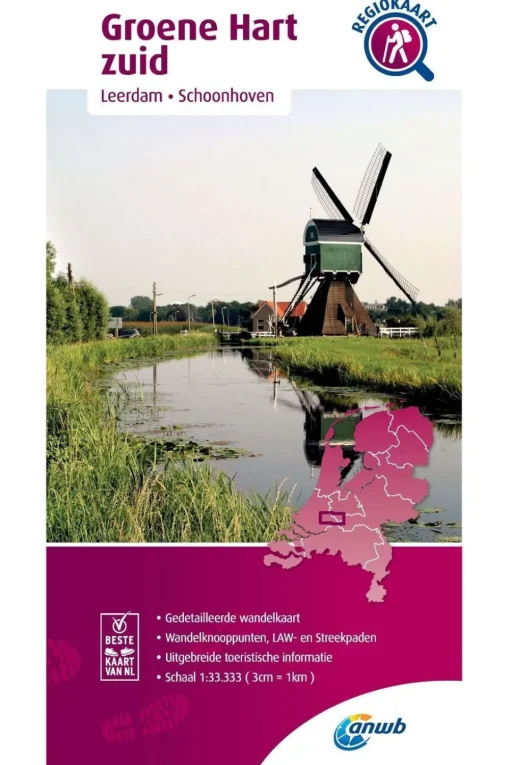 ANWB Groene Hart Zuid wandelregiokaart