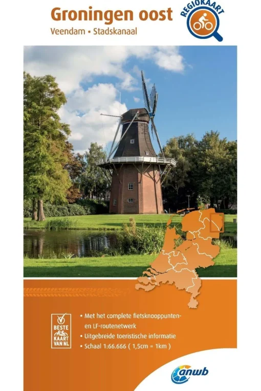 ANWB Groningen Oost 9 fietskaart r/v