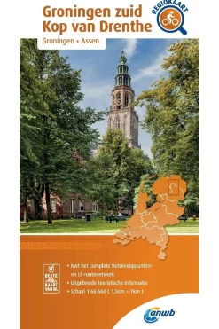 ANWB Groningen Zuid, Kop van Drenthe 8 fietskaart r/v