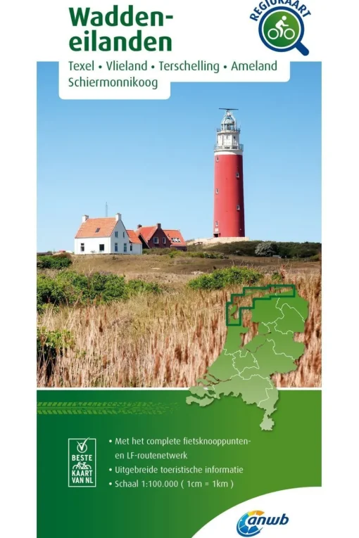 ANWB Waddeneilanden Knooppuntenkaart 1 NL