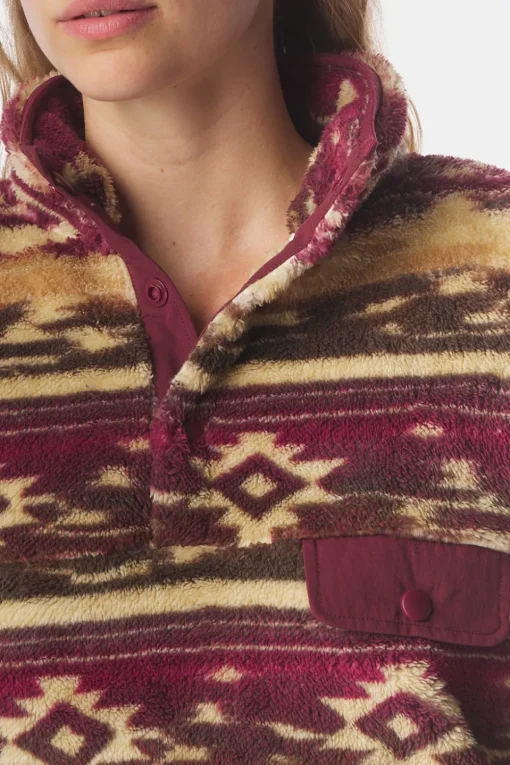 Ayacucho Fleece Leiria Printed Snap Pullover W