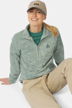 Ayacucho Fleece Wave Printed 1/2 Zip Fleece W