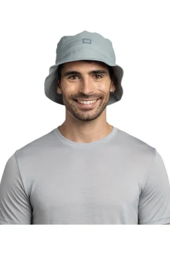 Buff Hoed Adventure Bucket Hat Solid Flint