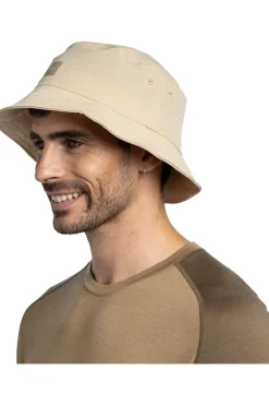 Buff Hoed Adventure Bucket Hat Solid Sand
