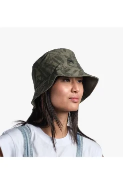 Buff Hoed Adventure Bucket Hat Acai Khaki