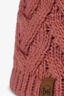 Buff Sjaal Knitted & Fleece Band Hat Caryn Crimson