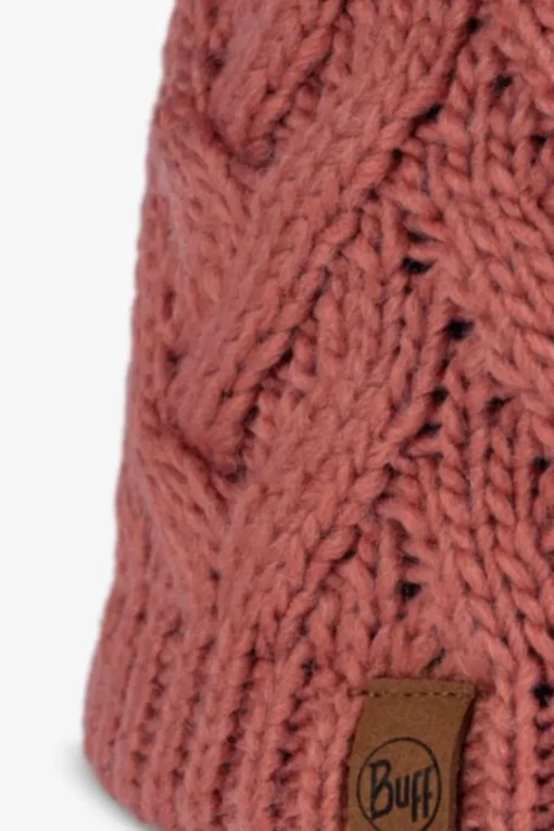Buff Sjaal Knitted & Fleece Band Hat Caryn Crimson