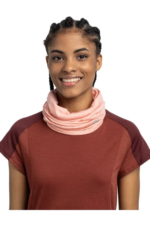 Buff Sjaal Merino Lightweight Solid Coral