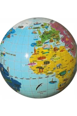 Caly Toys Globe gonflable 42 cm merveilles du monde