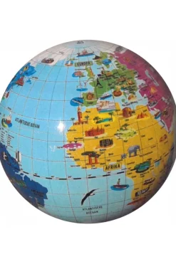 Caly Toys Opblaasbare wereldbol 42 cm de wondere wereld