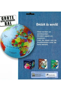 Caly Toys Opblaasbare wereldbol 50 cm politiek maxi