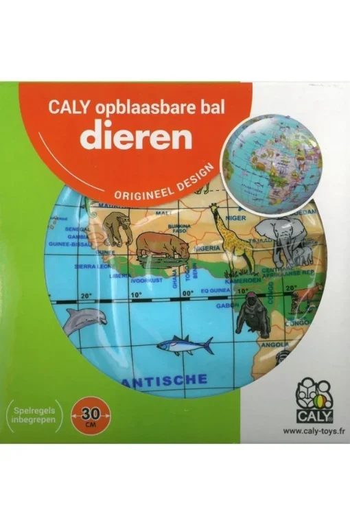 Caly Toys Opblaasbare wereldbol 30 cm
