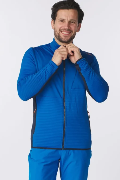 CMP Fleece Man Ski Full Zip Striped Stretch Fleece