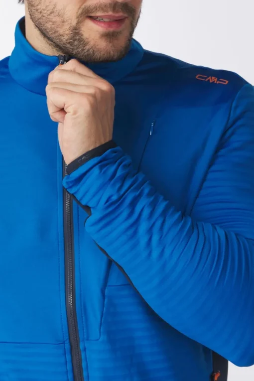 CMP Fleece Man Ski Full Zip Striped Stretch Fleece