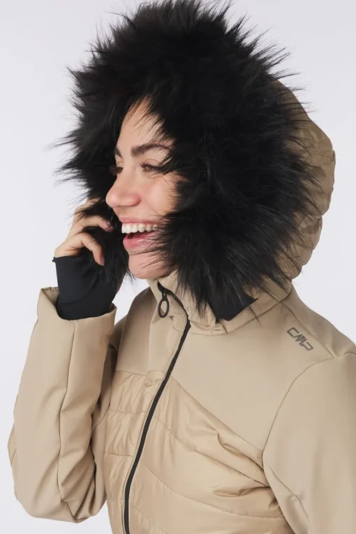 CMP Ski-Jas Woman Ski Jacket With Belt And Fur