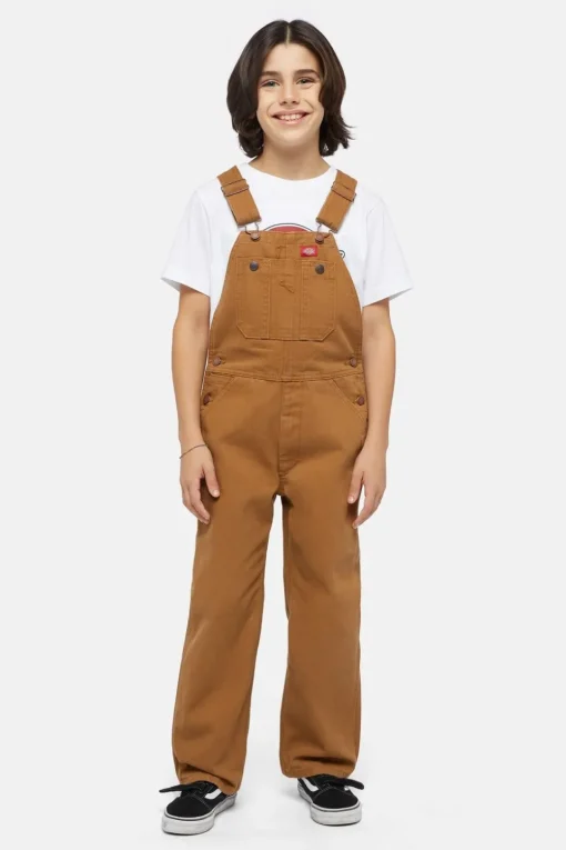 Dickies Broek Duck Canvas Bib Overall K Brown Duck
