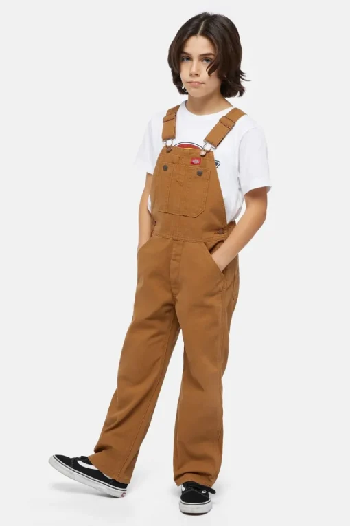 Dickies Broek Duck Canvas Bib Overall K Brown Duck