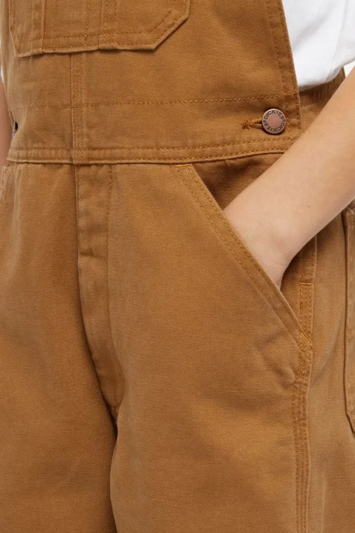 Dickies Broek Duck Canvas Bib Overall K Brown Duck