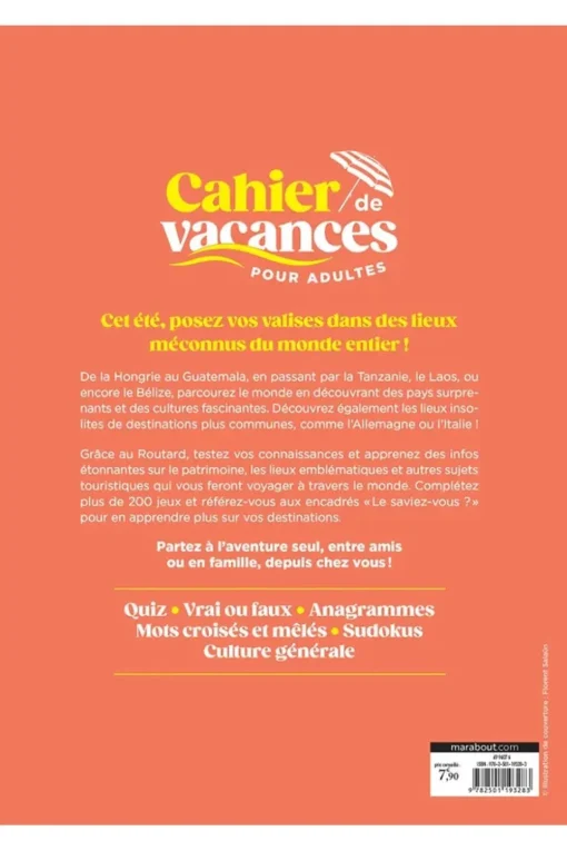 Dilibel Boek Cahier De Vacances : Le Routard Destinations Insolites Marabout