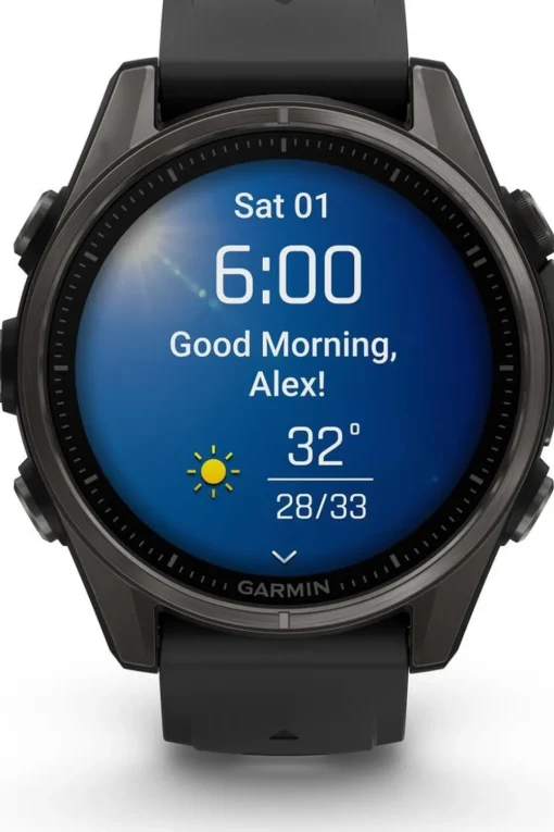 Garmin Sporthorloge Fenix 8 43mm, Amoled Saffier