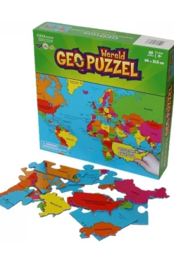 GEOTOYS GeoPuzzel Wereld 68 stukken (NL) 660 x 318 mm