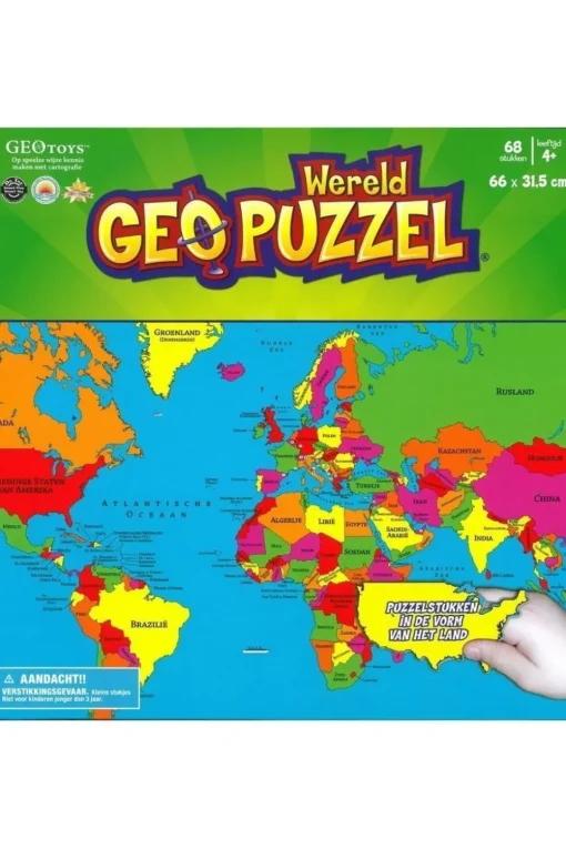 GEOTOYS GeoPuzzel Wereld 68 stukken (NL) 660 x 318 mm