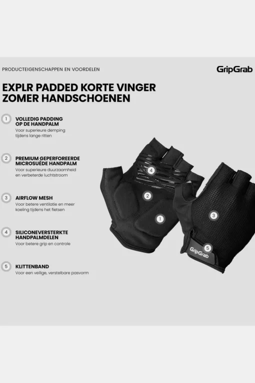 GripGrab Handschoenen Explr Rc Max Padded Short Finger Summer G