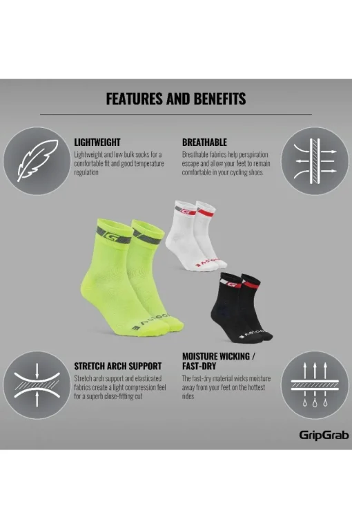 GripGrab Sokken Tricolor Regular Cut Socks Bundle