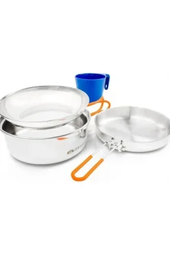 GSI Outdoors Pot Glacier Stainless 1 Person Mess Kit
