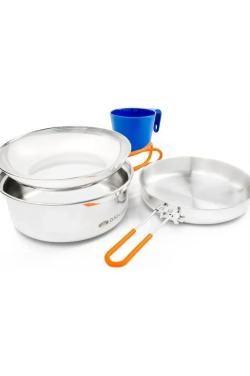 GSI Outdoors Pot Glacier Stainless 1 Person Mess Kit