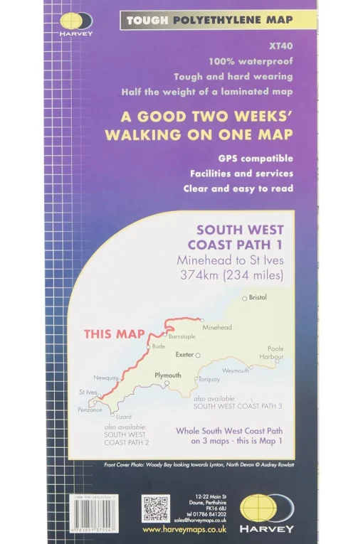 HARVEY South West Coast Path 1 XT40 harvey r/v wp