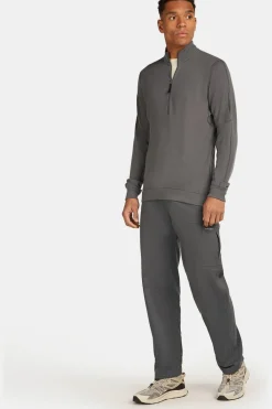 icebreaker Fleece M Mer 260 Waffle Knit Wander Ls Half Zip