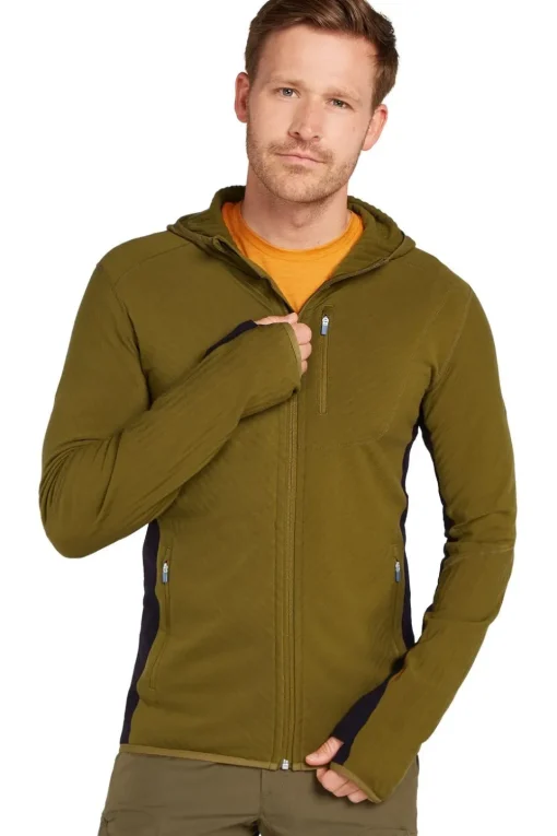 icebreaker Fleece Men Descender Ls Zip Hood