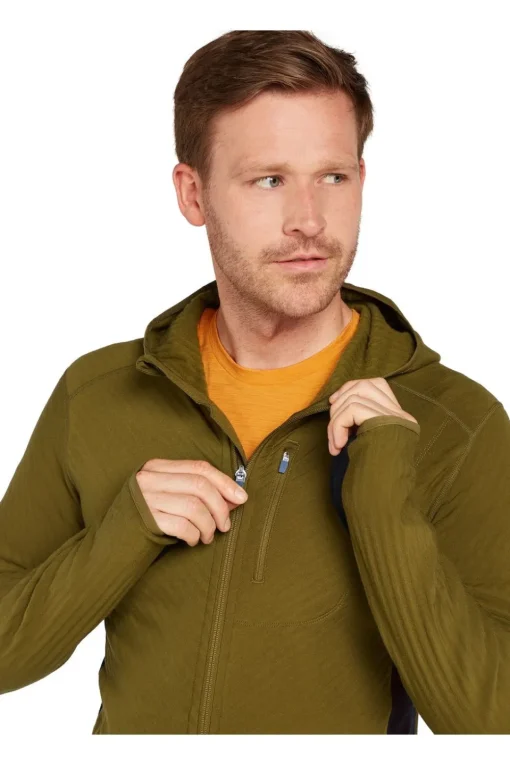 icebreaker Fleece Men Descender Ls Zip Hood