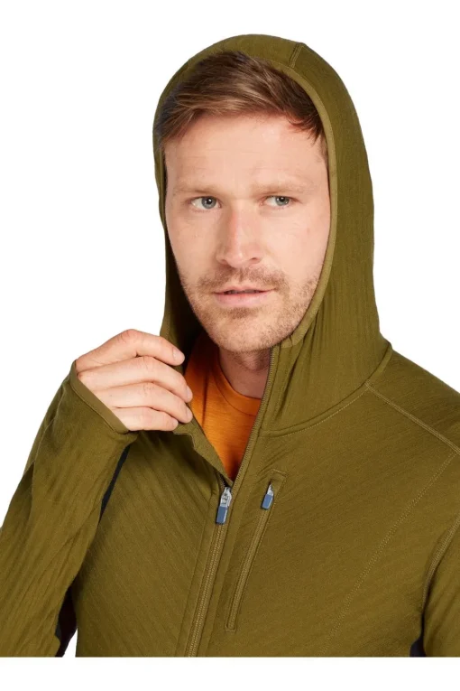 icebreaker Fleece Men Descender Ls Zip Hood