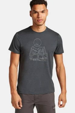 icebreaker T-shirt   Men's Merino 150 Tech Lite III Ss Tee Sunset Camp