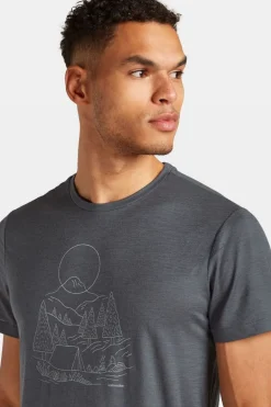 icebreaker T-shirt   Men's Merino 150 Tech Lite III Ss Tee Sunset Camp