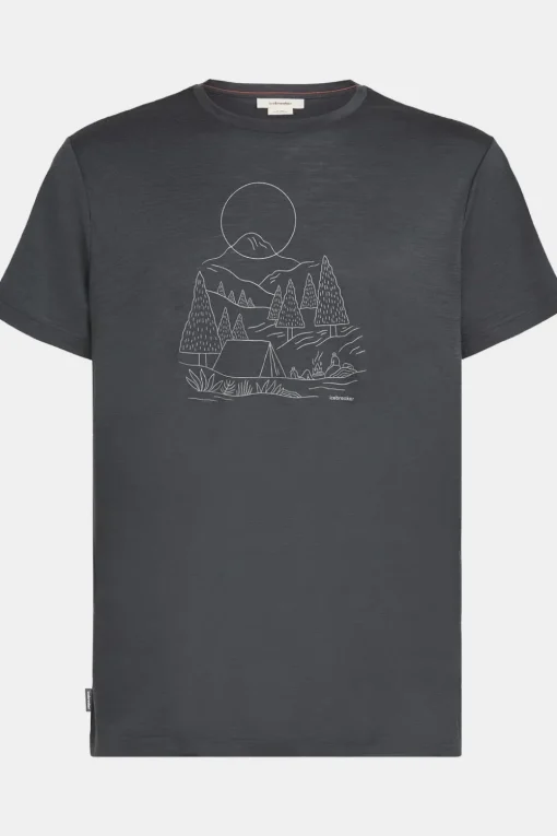 icebreaker T-shirt   Men's Merino 150 Tech Lite III Ss Tee Sunset Camp