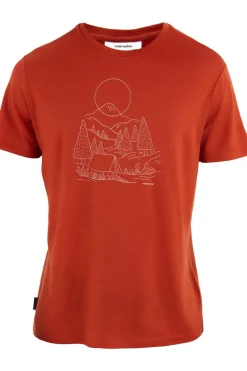 icebreaker T-shirt   Men's Merino 150 Tech Lite III Ss Tee Sunset Camp