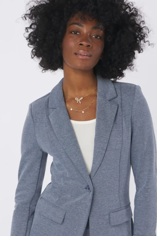 Ichi Blazer Kate Pique Long Bl