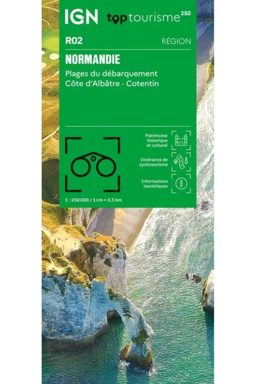 IGN Boek Normandie-Plages Du Débarquement-Côte Albâtre- Cotentin