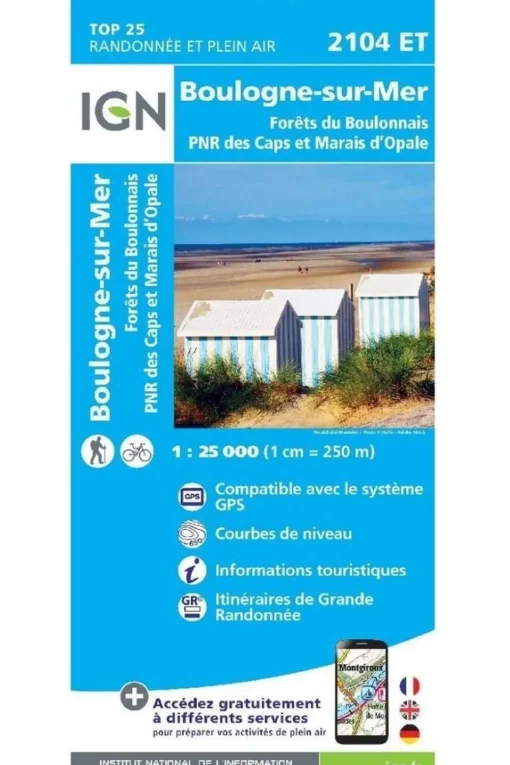 IGN Boulogne-sur-Mer / Forêts du Boulonnais PNR gps