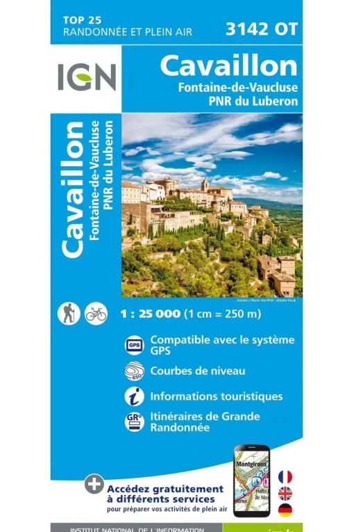 IGN Cavaillon / Fontaine-de-Vaucluse / PNR du Luberon gps