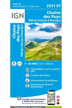 IGN Chaîne des Puys PNR des Volcans d'Auvergne gps