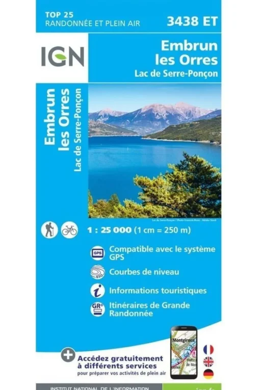 IGN Embrun / Les Orres / Lac de Serre-Ponçon gps